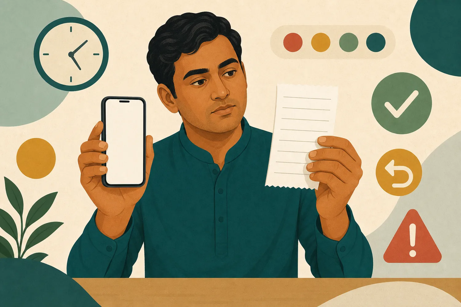 লেনদেনের আইডি, সময় ও স্ট্যাটাস মিলিয়ে দেখার ধারণামূলক চিত্র